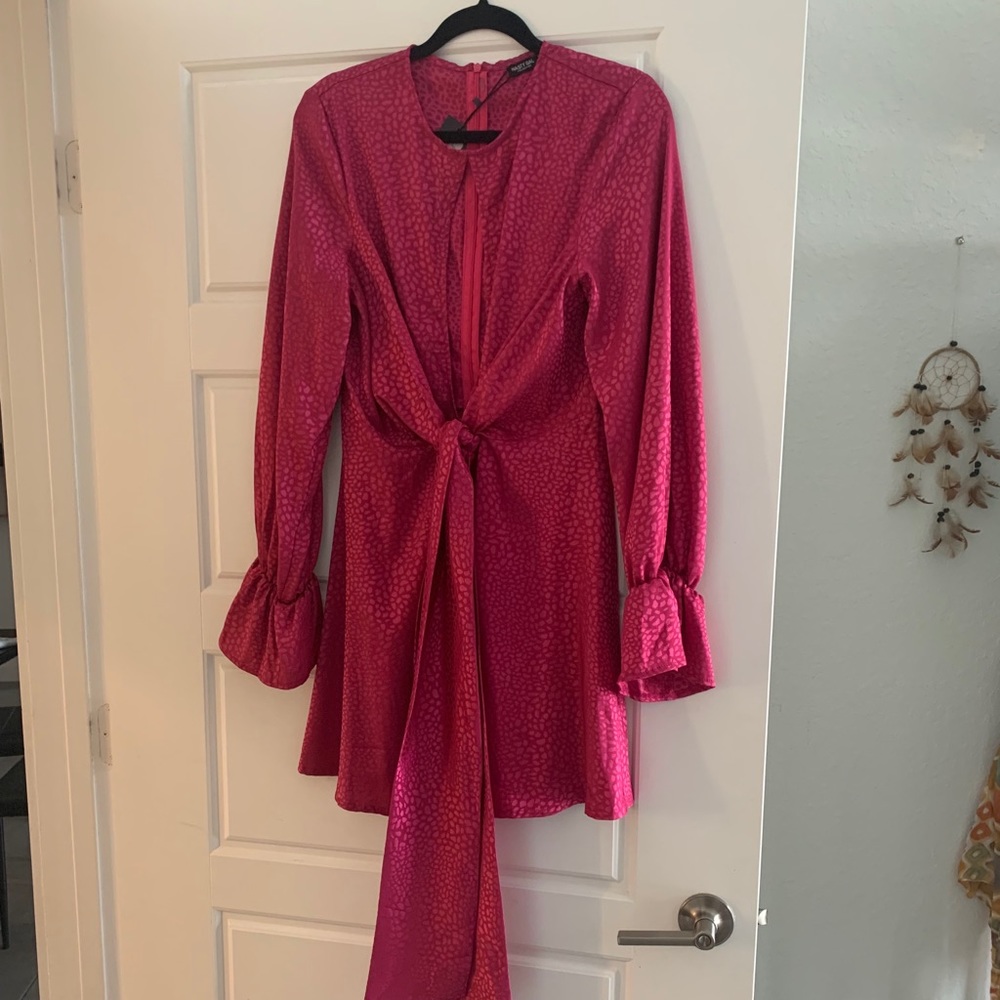 Nasty Gal Pink Long sleeve dress